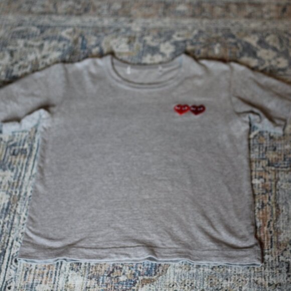 Comme Des Garcon Play Double Heart Baby Tee - Picture 2 of 4